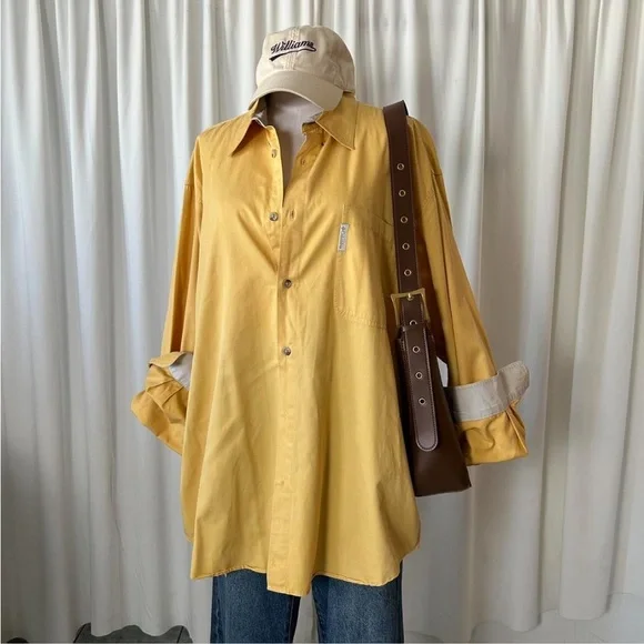Yellow Columbia Sportswear Company button up shirt. - Picture 3 of 8